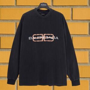 Classic Balenciaga Black Sweatshirt Men's